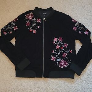 ANA velour black bomber jacket
